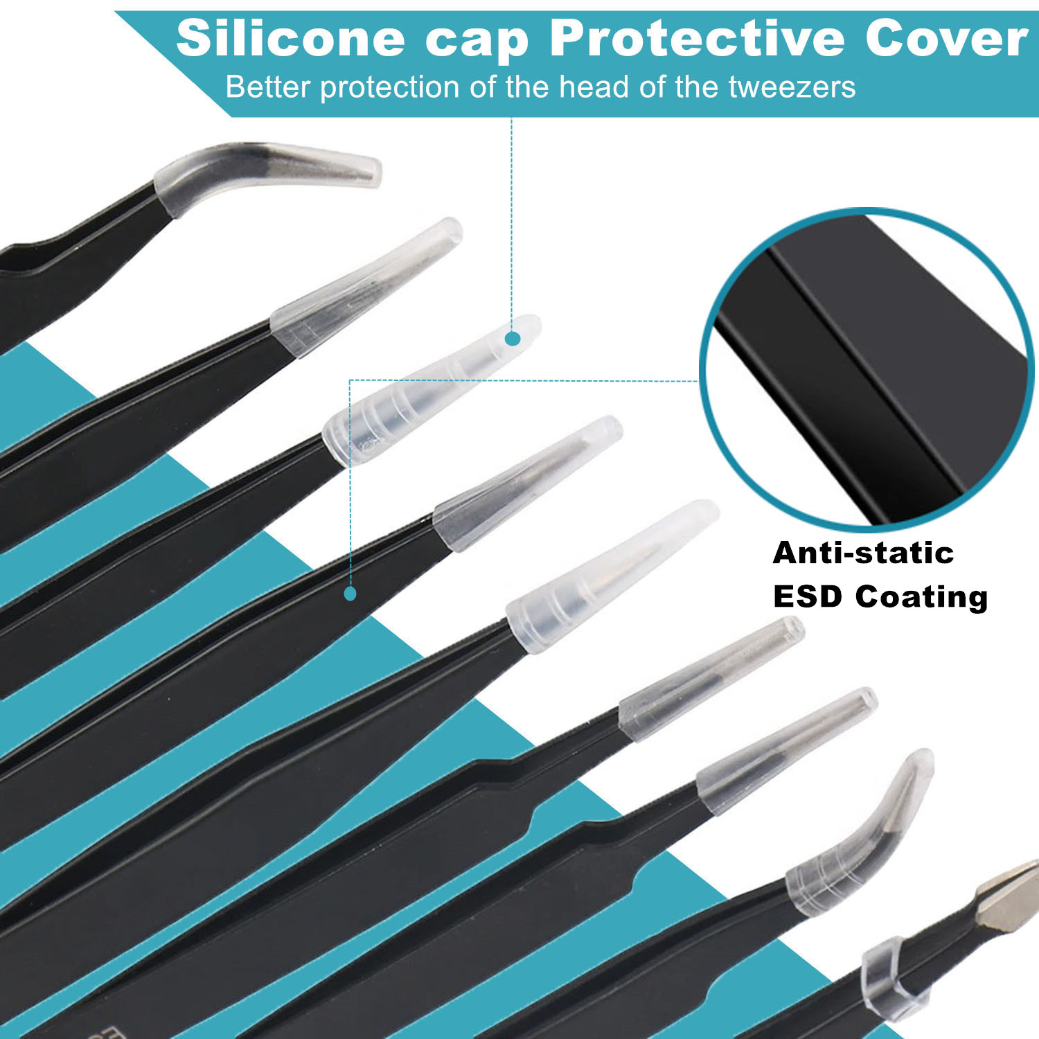 10 Pcs Tweezers Set Bag Stainl - Electronics Repair Tool Kit 评论和价格