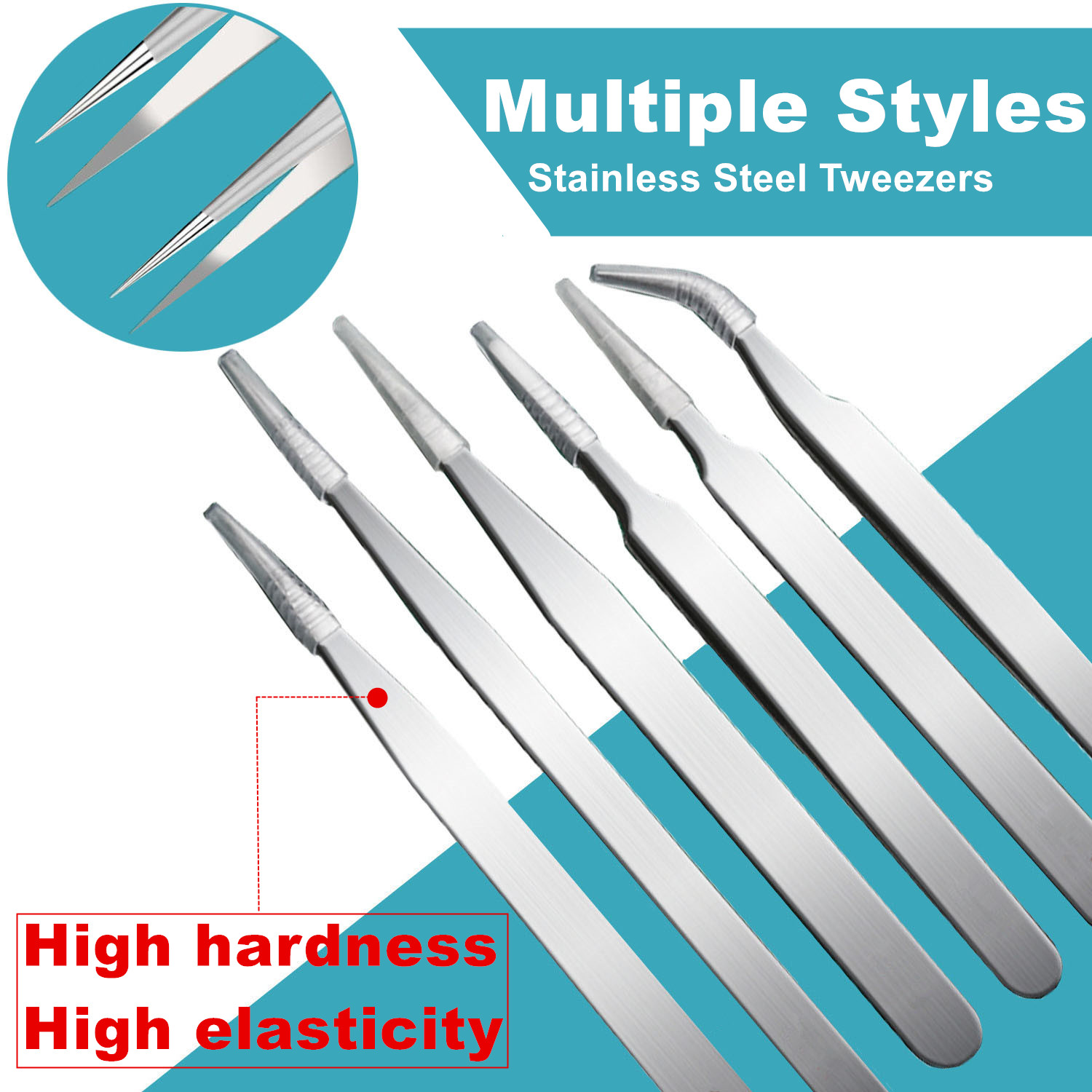 10 Pcs Tweezers Set Bag Stainl - Electronics Repair Tool Kit 评论和价格