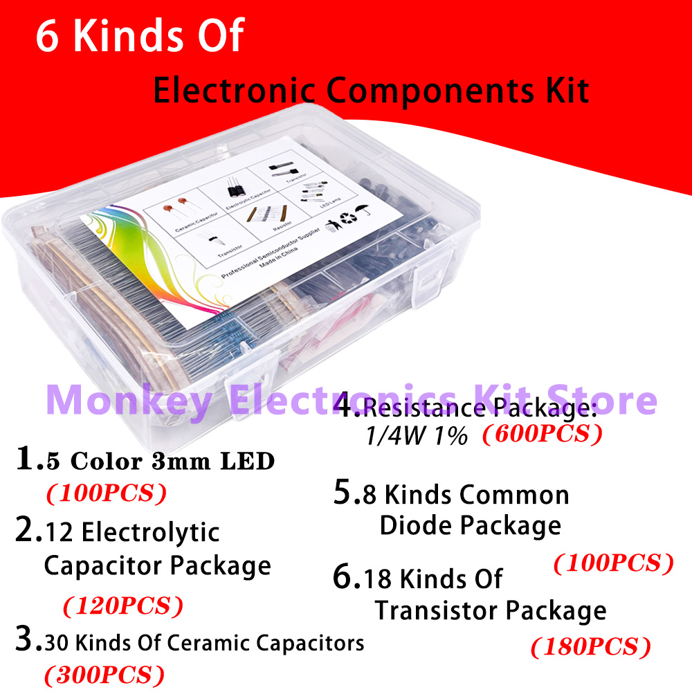 6 kinds components kit resista - Electronics Repair Center 评论和价格
