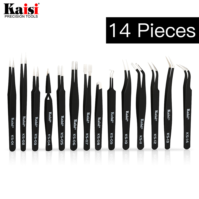 14pcs ESD Tweezers Set Stainle - Electronics Repair Center 评论和价格